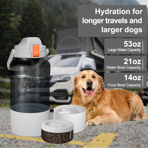 53oz Large Dog Water Bottle for All Day Travel Feeding & Hydration