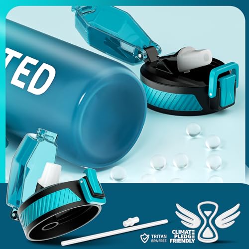 Water Bottle with Straw