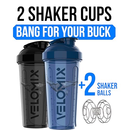 2 Pack 28oz Protein Shaker Bottle for Protein Mixes (2 Count)