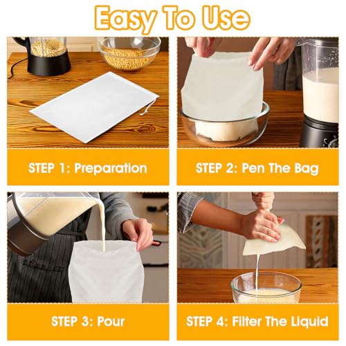 8 Pack Nut Milk Nylon Strainer