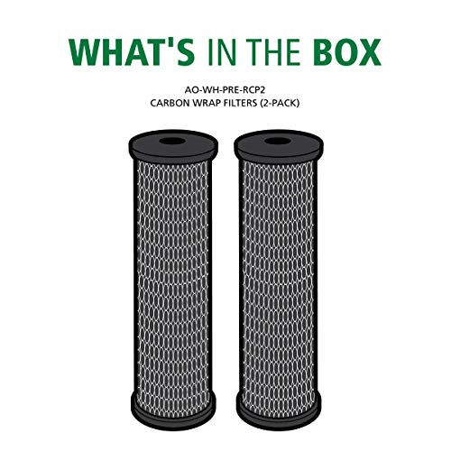 2.5"x10" 5 Micron Carbon Wrap Sediment Filter (2 Count)