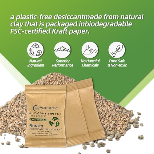 500 x 132g Kraft Clay Desiccant Packs