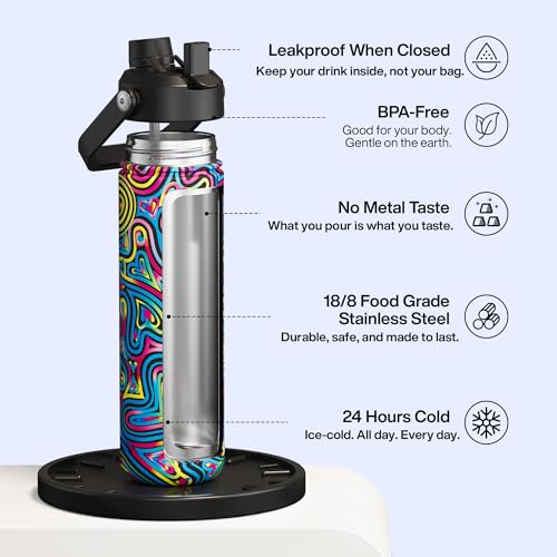 Insulated Water Bottle with Straw Stainless Steel Water Bottle