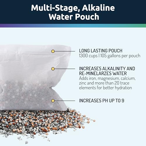 pH Vitality Alkaline Water Filter Pitcher for Drinking Water Stainless Steel