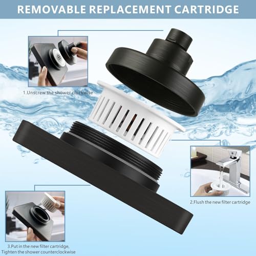 High Pressure Rain Shower Head with Filtered