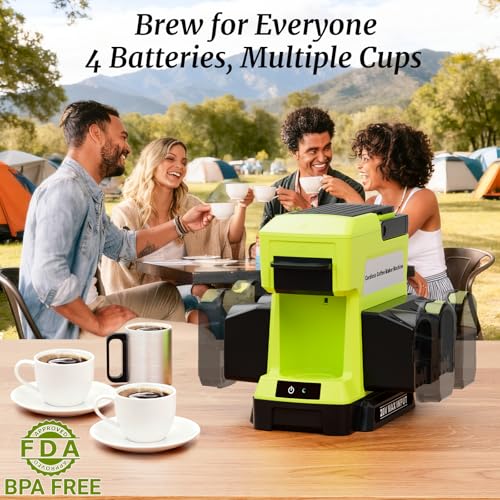 Cordless Coffee Maker for Ryobi 18V Battery