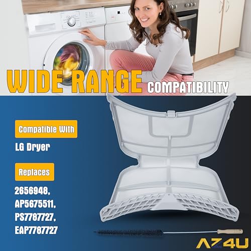 Upgraded DLEX9000V DLEX8000V DLEX5005K DLEX5000W DLGX8001W DLGX8101W DLEX8000W DLGX8001V Dryer Lint Filter Screen Replaces For LG DLGX9001V DLEX5000V DLEX8100W DLGX8101V DLGX5001W DLEX8100V