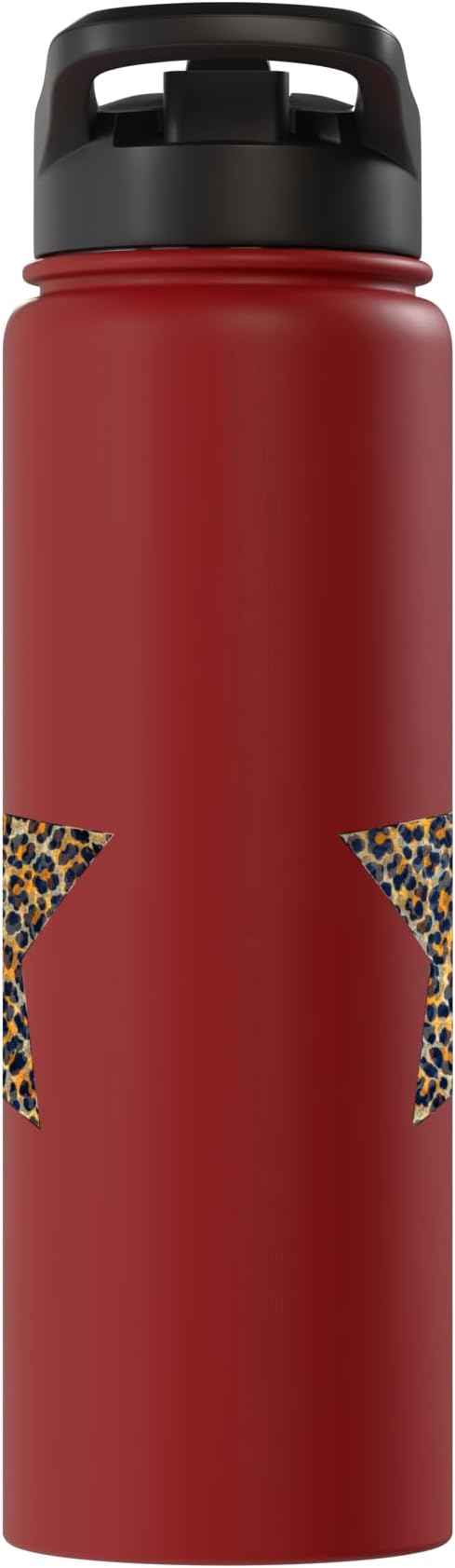 Star Shape - Cute Cheetah Leopard Print Graphic Stainless Steel Insulated Water Bottle