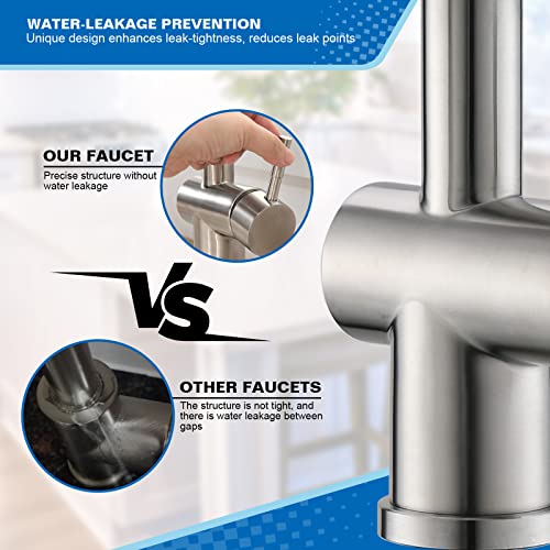 Commercial Kitchen Faucet with Pull Down Sprayer
