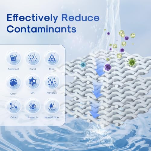5 Micron 10" x 2.5" String Wound Sediment Water Filter Cartridge for Well filter Universal Replacement for Any 10 inch RO Unit (6 Count)