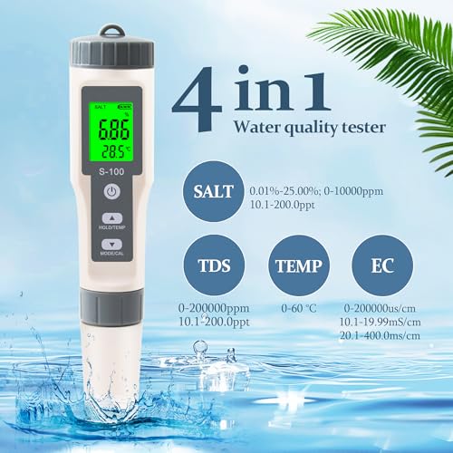 TDS Meter 4 in 1 Water Tester TDS
