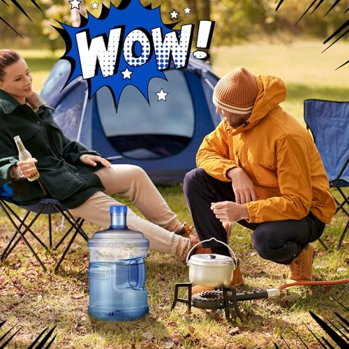 2 Pieces Water Jugs Round Plastic Water Bottle With Handle Screw Cap Reusable Large Capacity Bottle For Camping Outdoor Travel Gym Use (2 Count)