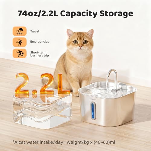 Cat Water Fountain Stainless Steel
