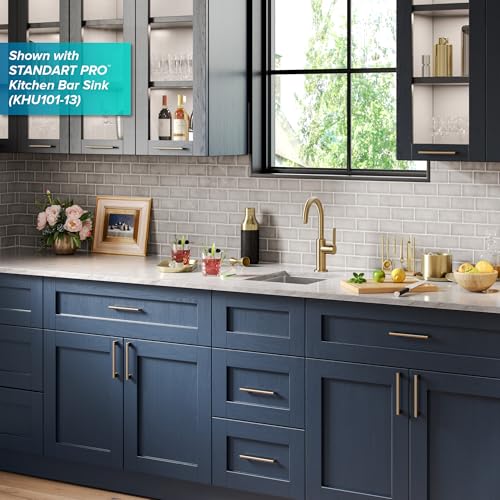 Oletto Single Handle Kitchen Bar Faucet in Brushed Brass