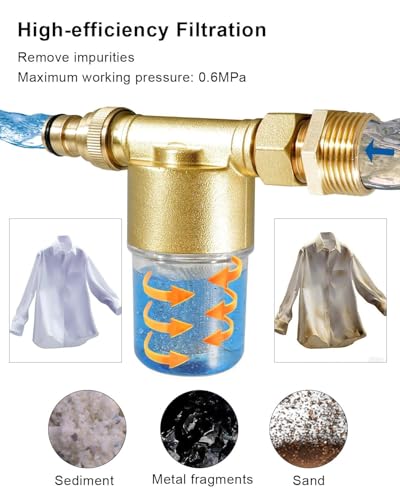 40 Micron Reusable Sediment Filter Brass Inline 1