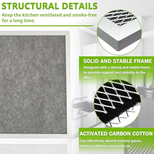 97007696 97005687 Range Hood Filter Replacement Charcoal Carbon Filter Mesh Hood Grease Filter Fit for Broan Nutone 41F