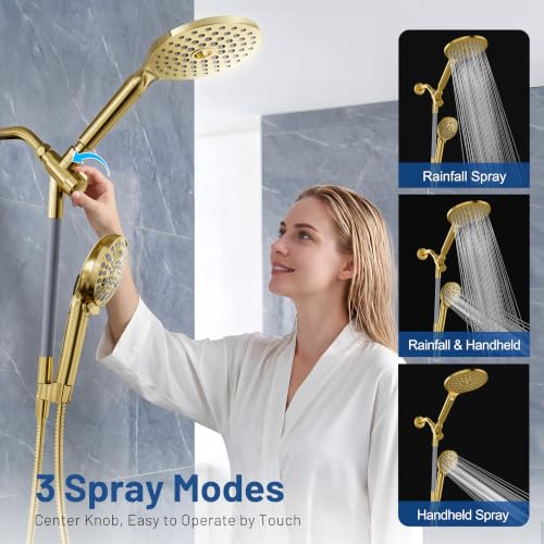 Dual Filtered Rain Shower Head Combo