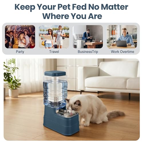 Auto Dog Water Dispenser with Stainless Steel Bowl Feeder for Pets