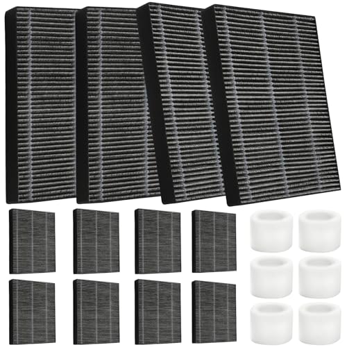 12pcs Wick Replacement Filter and 6pcs Top Fill Humidifier Replacement Filters Compatible with LEVOIT Superior 6000S Smart Evaporative Humidifier (18 Count)