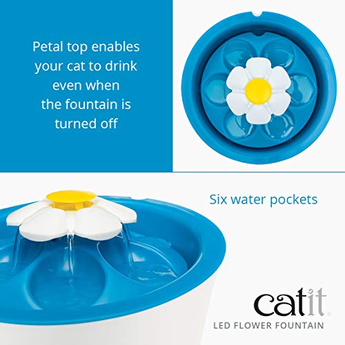 LED Flower Fountain with Triple Action Filter