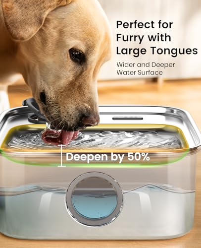 10L 2.6Gal Dog Water Fountain for Large Dogs