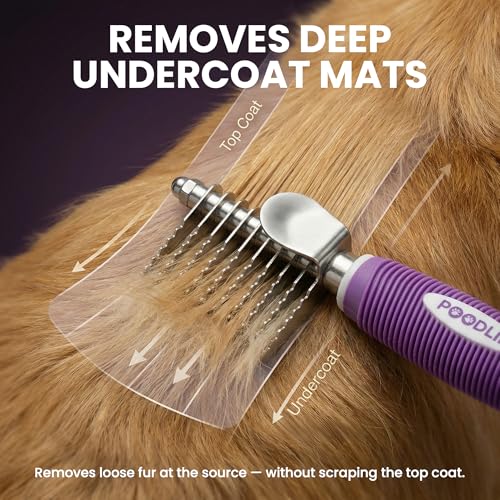 Poodle Dematting Fur Rake Comb Brush for Dogs and Cats