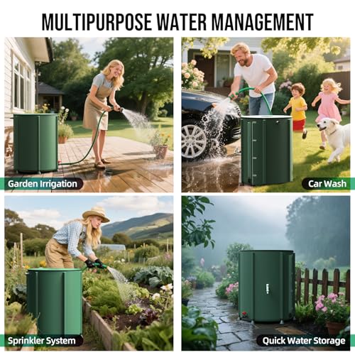 Collapsible Rain Barrel Water Collection System