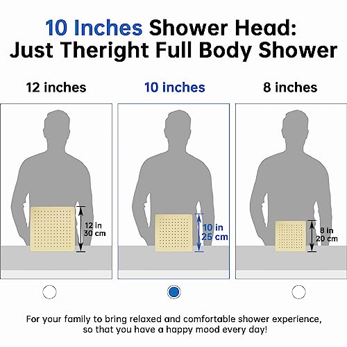 All Metal 10 Inches Rainfall Shower Head with Handheld Combo