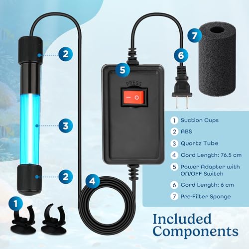 7W Water Clarifying Light for Aquarium