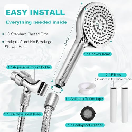Filtered Shower Head with Handheld