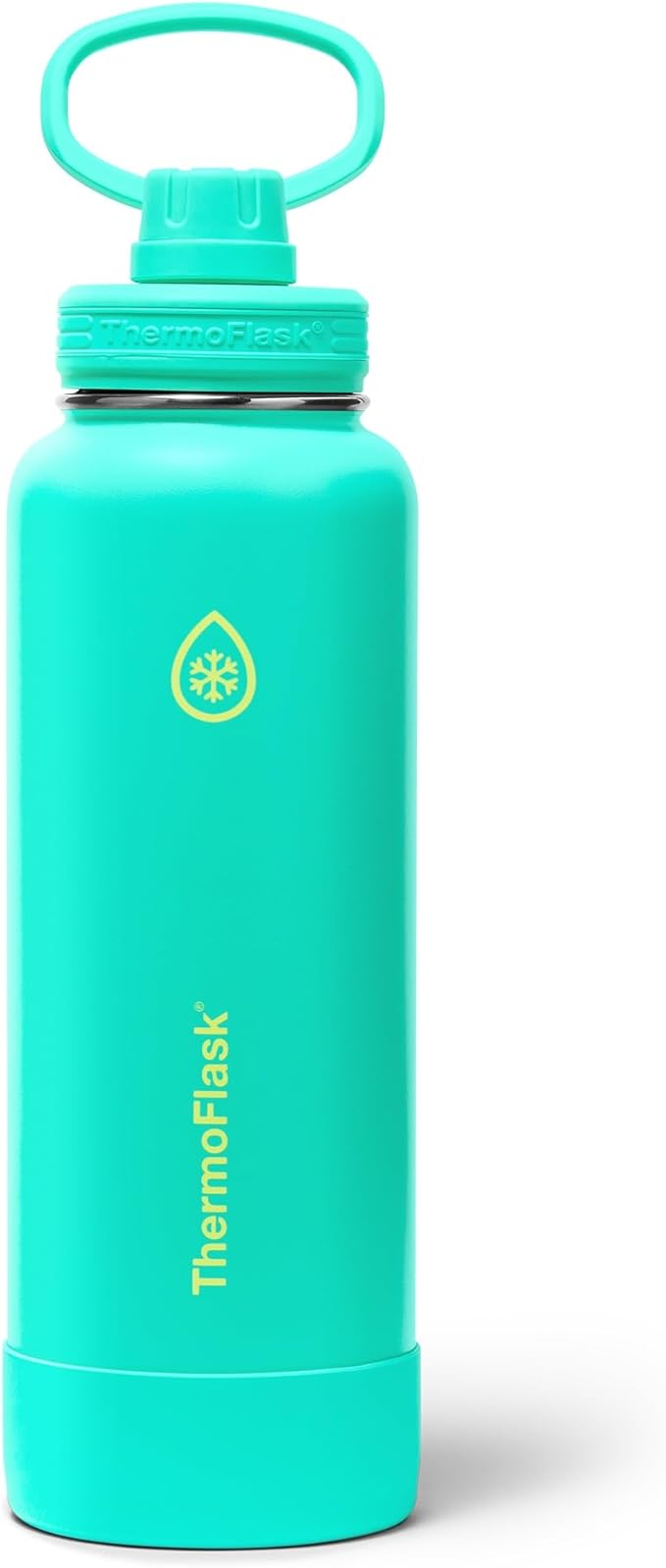 ThermoFlask 40 oz Double Wall Vacuum Insulated Stainless Steel Water Bottle with Spout Lid, Screamin' Green
