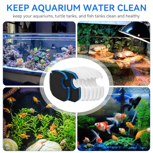 Replacement for Pondforse Canister Filter 172GPH 225GPH 264GPH Aquarium Filter Media Sponge Fits AMOSIJOY Canister Filter 172 GPH 225GPH 265GPH for Aquariums Fish Tanks Turtle Tank 8 (8 Count)