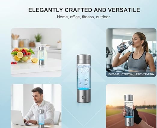 Portable Hydrogen Water Bottle, On-The-Go Personal Hydrogen Generator, Enjoy Wellness Hydration Anywhere (5000)