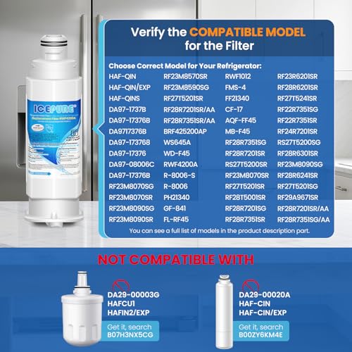 DA97 17376B Refrigerator Water filter Compatible with Samsung DA97