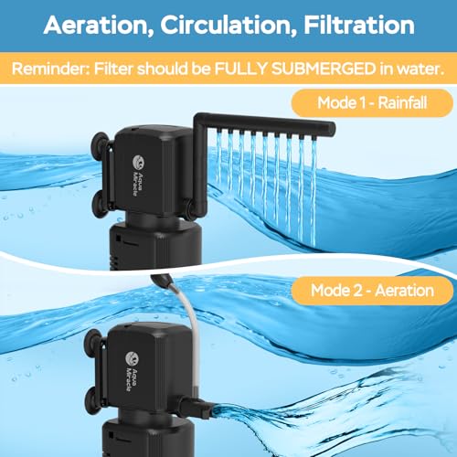 Fish Tank Filter with Timer & Filter Sponge