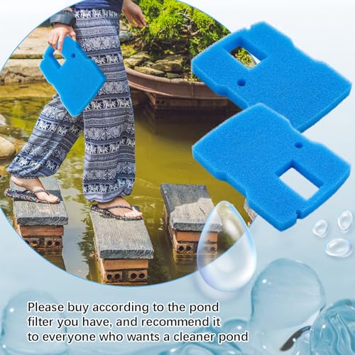 2 Pcs Replacement Pond Filter Pad Sponge Filter Media Pad for All in One Pond CUF