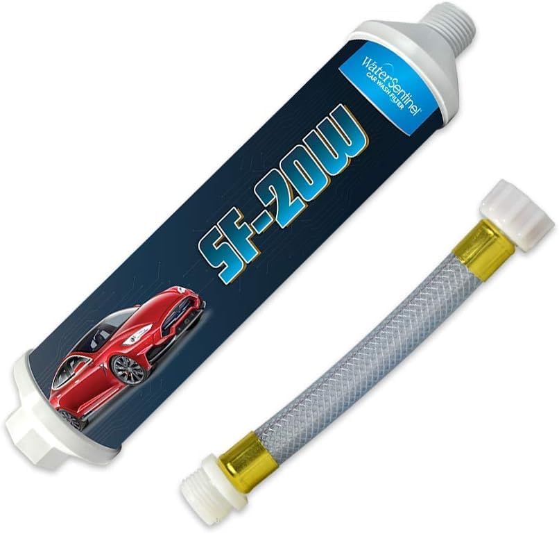 SF 20W Spotless Car Wash Inline Deionized Water Garden Hose Water Filter & Extension Adapter for RV