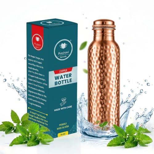 100% Copper Water Bottle 34 Oz