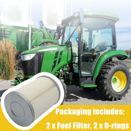 2Pcs Fuel Water Separator Filter MIU802421 Fits John Deere 1575 3032E 4044M (2 Count)