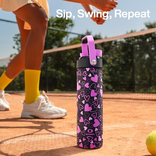 Insulated Water Bottle with Straw Stainless Steel Water Bottle