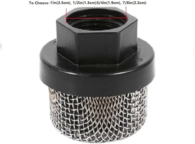Hose Inlet Strainer Filter Inlet Suction Strainer Mesh Filter Suction Hose Strainer Garden Hose Strainer Filter Sprayer Filter, 7/8 inch