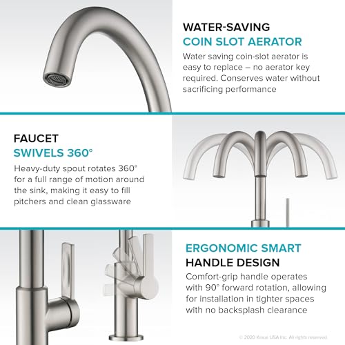 Oletto Single Handle Kitchen Bar Faucet in Brushed Brass