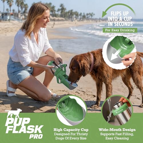 PupFlask Pro Portable Insulated Dog Water Bottle (50 Fl Oz)