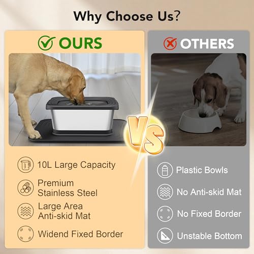 10L Stainless Steel Dog Water Bowl
