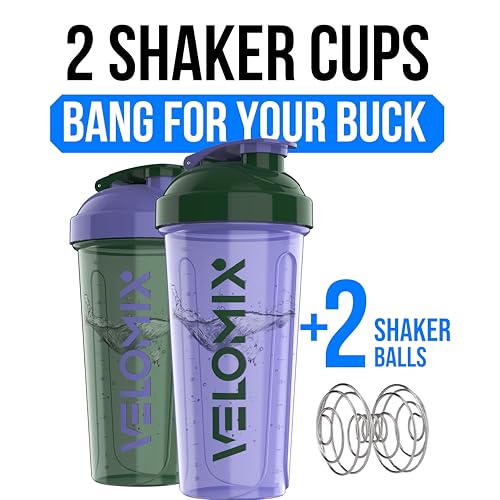 2 Pack 28oz Protein Shaker Bottle for Protein Mixes (2 Count)