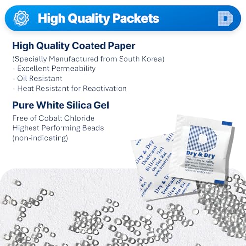 1 Gram [500 Packets] Silica Gel Packets Desiccants