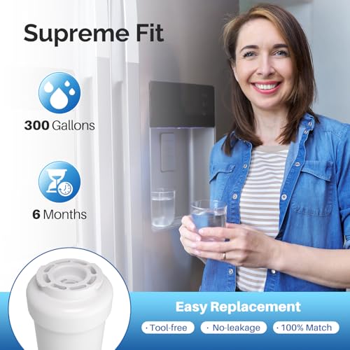RWF0600A Refrigerator Water Filter Replacement for GE MWF (4 Count)