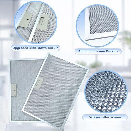 2Pcs WB02X11012 Range Hood Grease Filter 17.5 x 11.6 x 0.35 inches