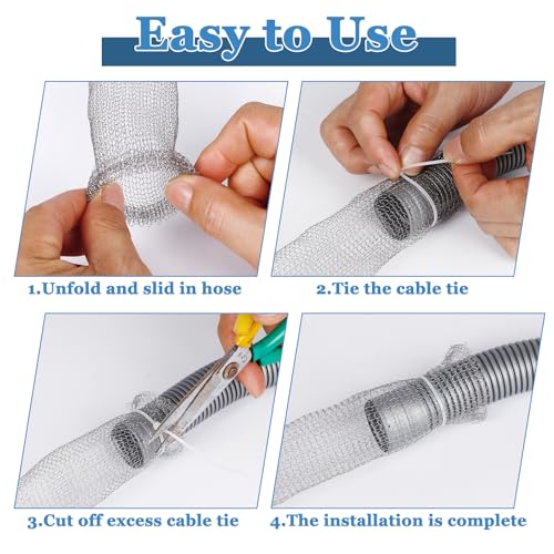 24 Pieces Stainless Steel Lint Traps for Washing Machine Hose