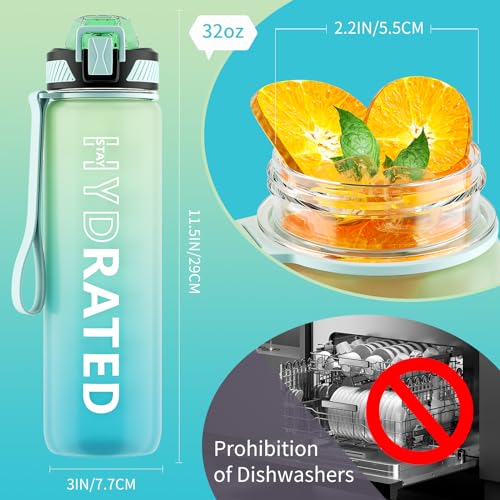 Water Bottle with Straw